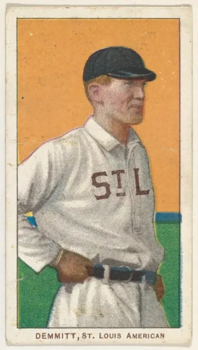 Demmitt, St. Louis, American League, from the White Border series (T206) for the American Tobacco Company