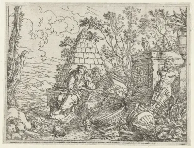 Democritus mediterend