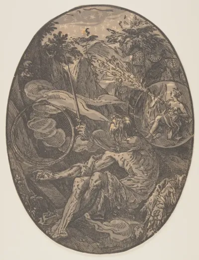 Demogorgon in the Cave of Eternity, from The Deities