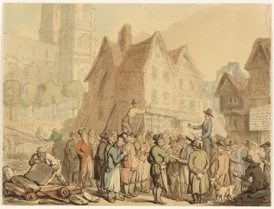 Demolition of Old Houses to the North of Westminster Abbey