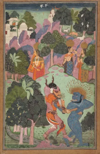 Demons Fighting Over an Animal Limb