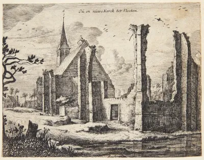 Den gamle og den nye kirke i Sloten
