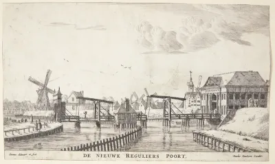 Den gamle Reguliers-port i Amsterdam