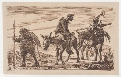 Den gennempryglede Don Quixote føres hjem