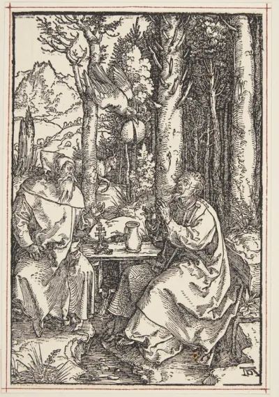 Den hellige Antonius besøger den Skt. Paul i ødemarken