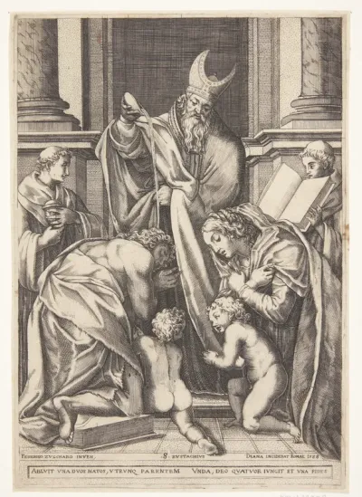 Den Hellige Eustacius døbes