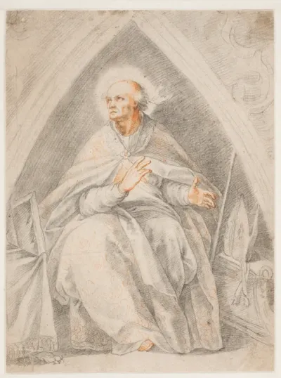 Den hellige Gregor siddende