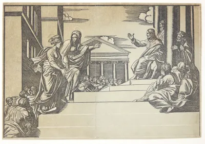 Den hellige Martha og Maria Magdalene på vej til templet
