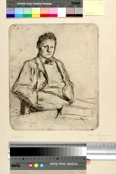 Den unge mand med silhuetten (Der junge Mann mit der Silhouette)