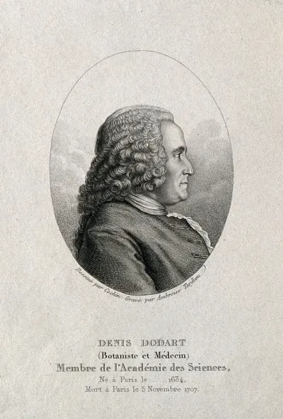 Denis Dodart. Stipple engraving by A. Tardieu after C. N. Cochin
