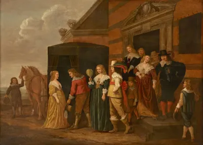 Departure of the coach