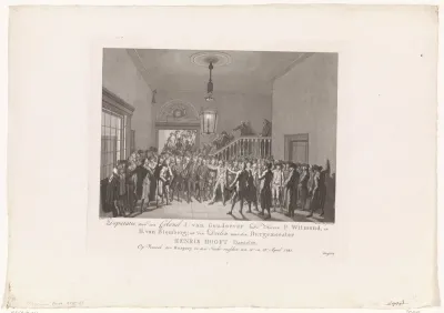 Deputatie uit de Handboogdoelen te Amsterdam naar Hendrik Danielsz. Hooft, 1787