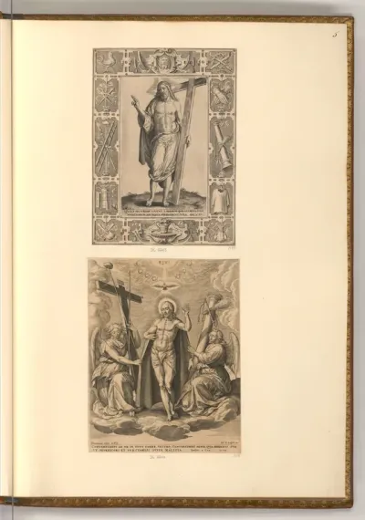 Der auferstandene Christus; Der auferstandene Christus mit zwei Engeln und Leidenswerkzeug