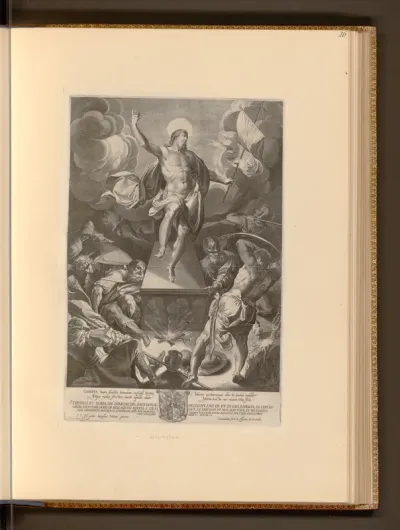 Der auferstandene Christus mit schlafenden und erschrockenen Soldaten