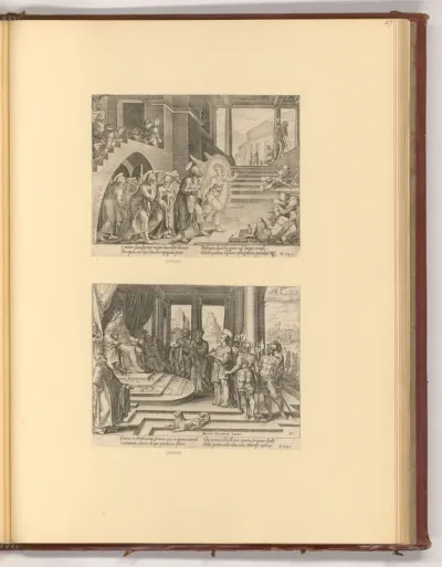 Der Engel befreit die Apostel aus dem Gefängnis; Der heilige Stephanus vor dem Hohepriester und dem Rat