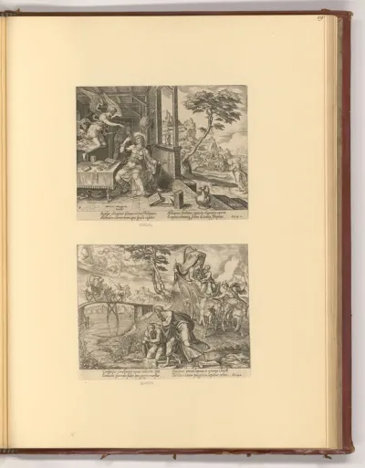Der Engel erscheint dem heiligen Philippus; Der heilige Philippus tauft den Eunuch