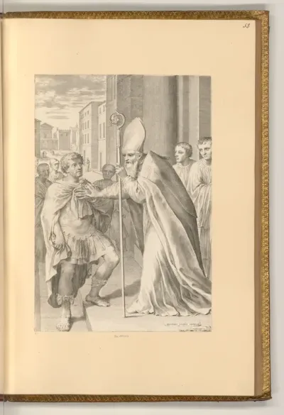 Der hl. Ambrosius verbietet Kaiser Theodosius den Zutritt zur Kirche