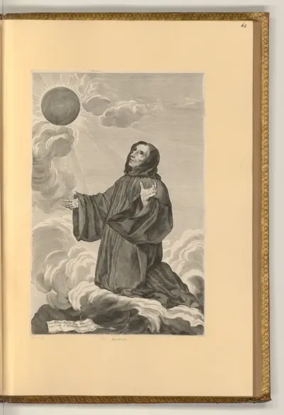 Der hl. Benedikt auf Wolken