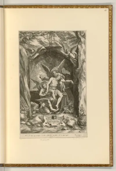 Der Leichnam Christi von Engeln gehalten