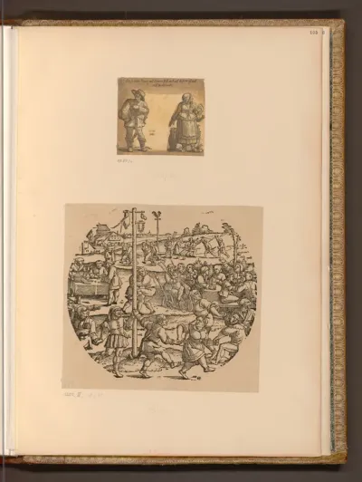 Der Nasentanz zu Hümelsbrunn; Bauer und Bäuerin