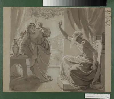 Der Prophet Ahia und Jerobeams Weib