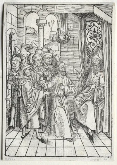 Der Schatzbehalter:  Christ before Caiaphas (verso)
