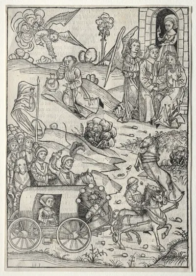Der Schatzbehalter:  The Return of Tobias to Tobit; The Arrival of Tobias' Wife; The Angel Bringing Food and Drink to Elijah in the Desert