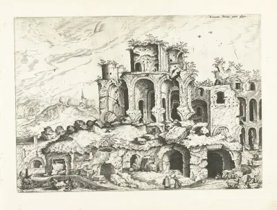 Derde gezicht op de ruïnes van de Palatijn