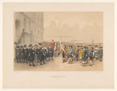 Derde groep van Utrechtse maskerade in 1856