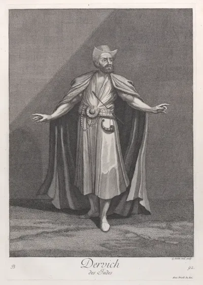 Dervich, des Indes, plate 92 from "Recueil de cent estampes représentent differentes nations du Levant"