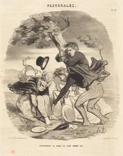Désagrément de diner au trop grand air