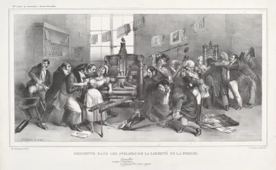 Descente dans les Ateliers de la Liberté de la presse (Raid on the Workshops of the Freedom of the Press)