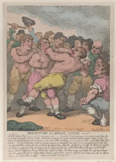 Description of a Boxing Match between Ward and Quirk for 100 Guineas a side