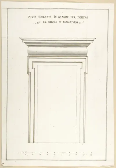 Design Elevation for an Interior Door in the Loggia of Pope Julius [III.]