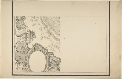 Design for 1/4 of a Ceiling, and Ornamentation of a Section of a Vault