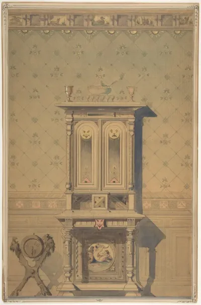 Design for a Cabinet in an Interior Setting
