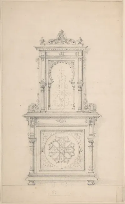 Design for a Cabinet in Moorish Style