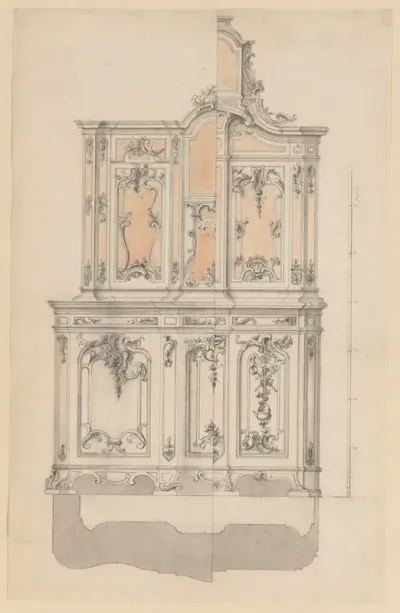 Design for a Cabinet with an Alternative for the Right Side