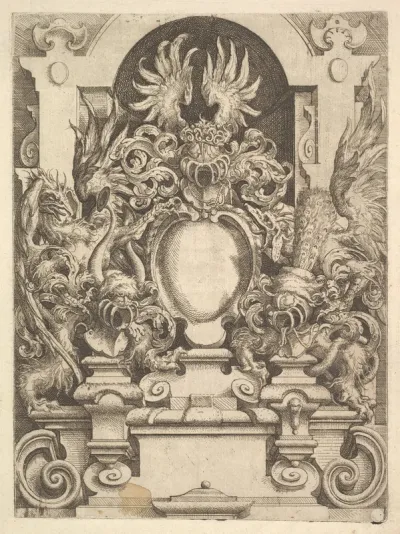 Design for a Cartouche, plate from "Architettura"