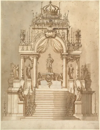 Design for a Catafalque for King Philip IV of Spain