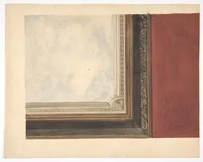 Design for a ceiling painted with clouds