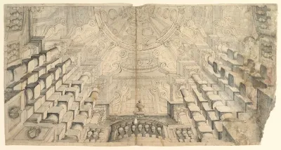 Design for a Ceiling (recto); Studies of an Arcade (verso)