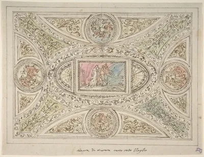 Design for a Ceiling with Decoration Related to Virgil's Sixth Canto
