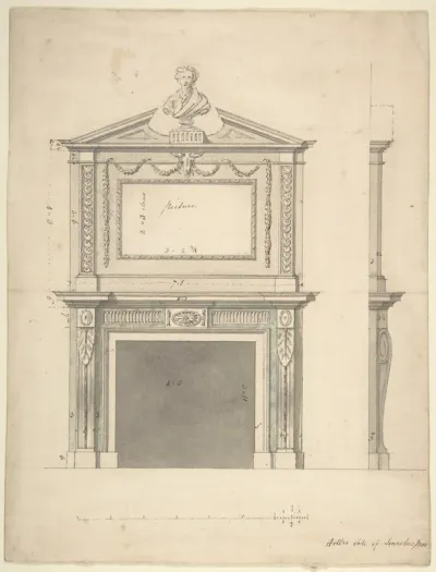 Design for a Chimney-piece, for Thomas Hollis of Lincoln's Inn, London
