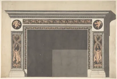 Design for a Chimney Piece in the Pompeian Style
