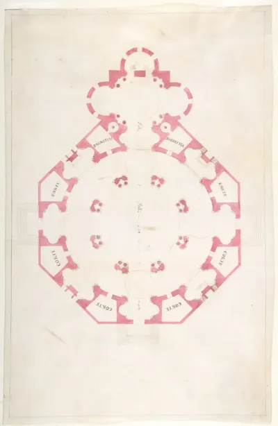 Design for a Church with a Central Octagonal Plan
