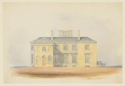 Design for a Classical Country House, Back Elevation