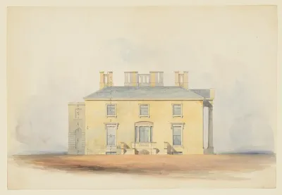 Design for a Classical Country House, Side Elevation