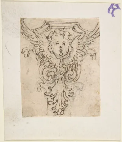 Design for a Console or Capital with a Cherub