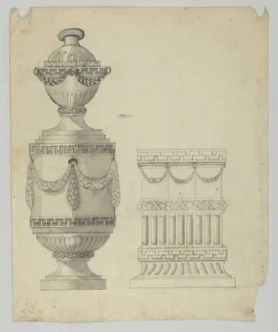 Design for a container and a base